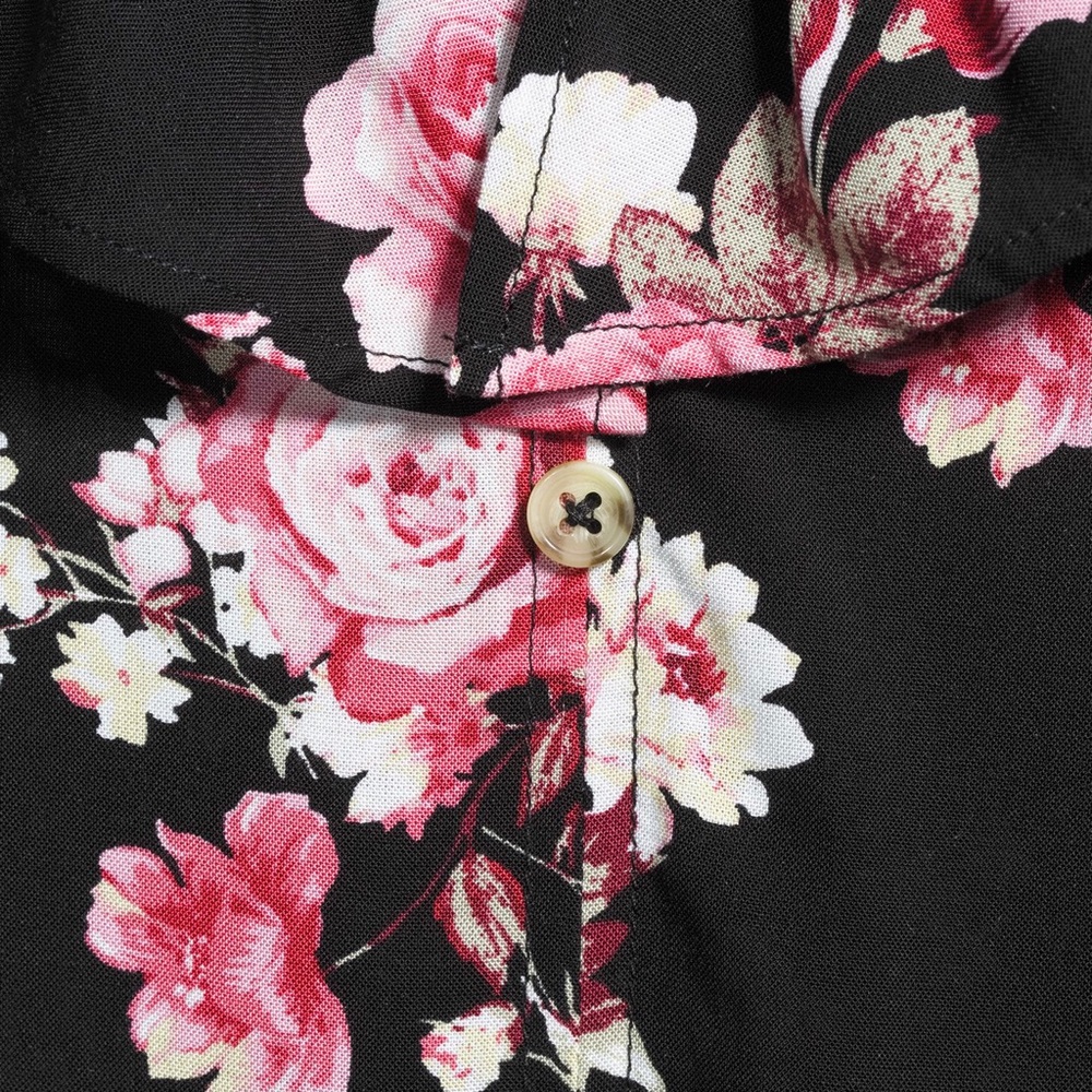 3/$20 Ruffle Sleeveless Blouse, Black Floral - Picture 5 of 10